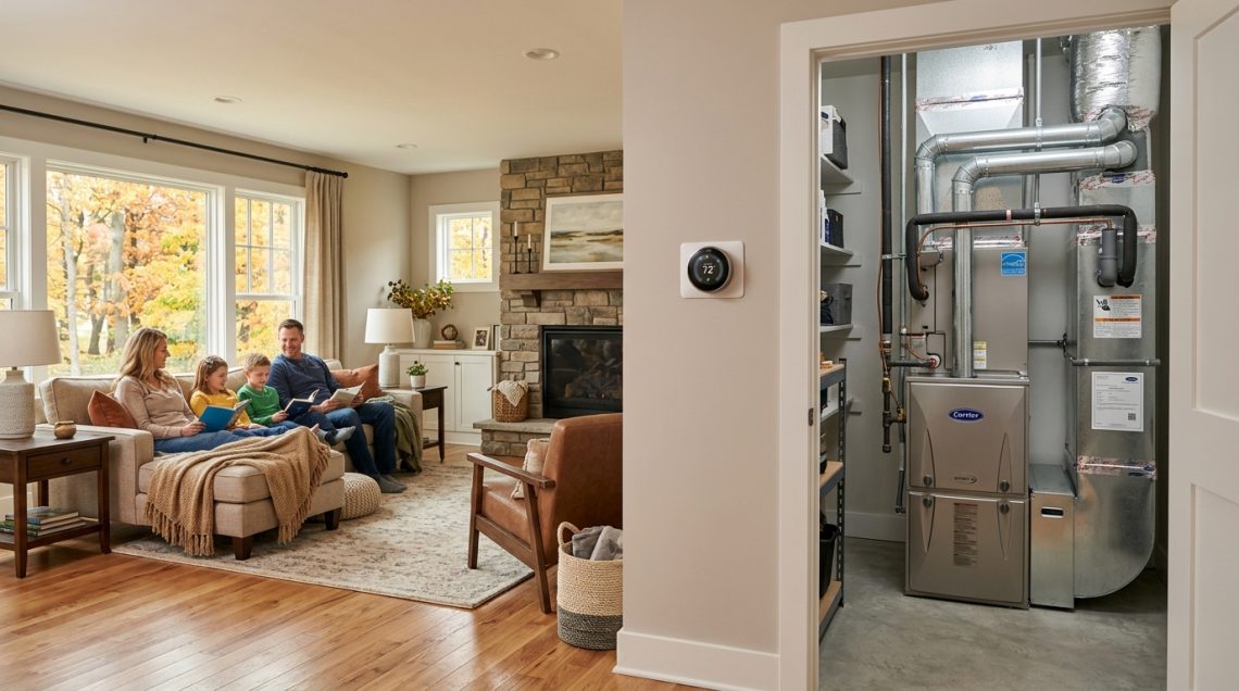 Energy-efficient HVAC system helping reduce utility costs in a Michigan home