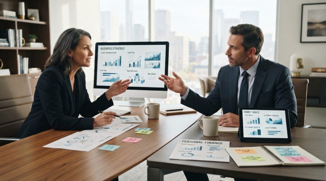 Business owner coordinating personal finances beyond the company balance sheet