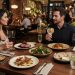 Restaurant meal with drinks and bar menu experience